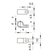 OBO Bettermann Collier de fixation isolé, gr 255 8 LGR-4