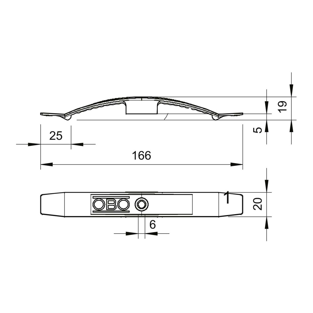 OBO Bettermann Collier de fixation pour câble 2034 SP
