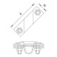 OBO Bettermann Collier de fixation pour câble rond et plat 2760 25 FT