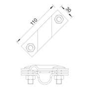 OBO Bettermann Collier de fixation pour câble rond et plat 2760 25 FT-5