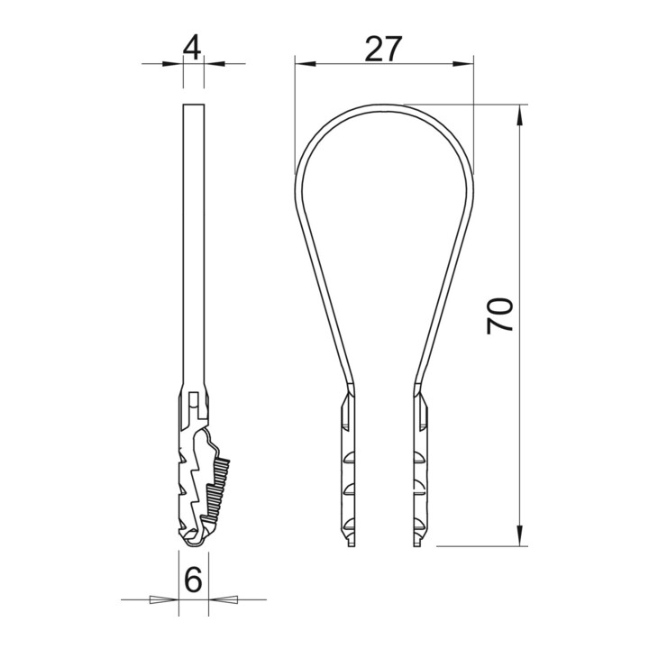 OBO Bettermann Collier de serrage BKS 8-28 mm 1973 8-28 LGR