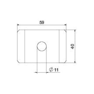 OBO Bettermann Collier de serrage GKS 50 11 A4 M10 60 × 40 VA 1.440
