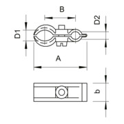 OBO Bettermann Collier de serrage ISO pour fil d'acier gris 4024 16-23-4