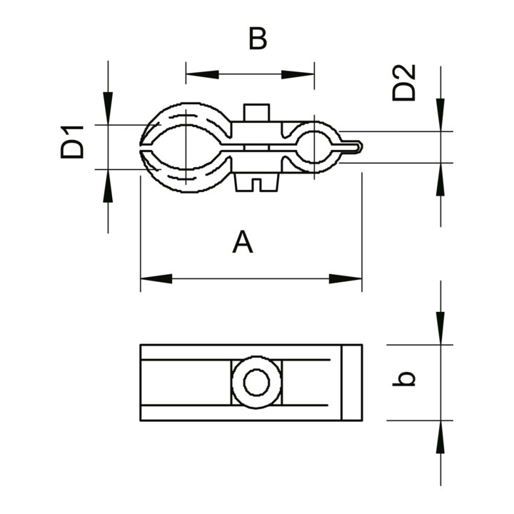 OBO Bettermann Collier de serrage ISO pour fil d'acier gris 4024 16-23