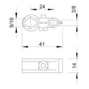 OBO Bettermann Collier de serrage ISO pour fil d'acier gris 4024 9-16-5