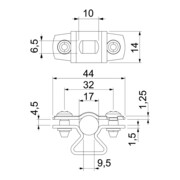 OBO Bettermann Collier d'espacement à trou oblong 14-17 mm ASL 733 17 G-5