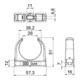 OBO Bettermann Collier Quick-Schelle 2955 F M40 RW ignifuge