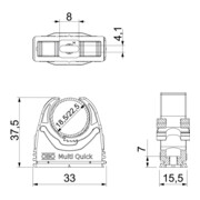 OBO Bettermann Collier rapide lgr, 18,5-22,5 mm M-Quick 18-22LGR-5