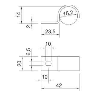 OBO Bettermann Collier Stapa 822 16 mm galvanisé à chaud