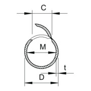 OBO Bettermann Conduit ouvert M25 lgr, 2 m PVC 2953 LGR-3