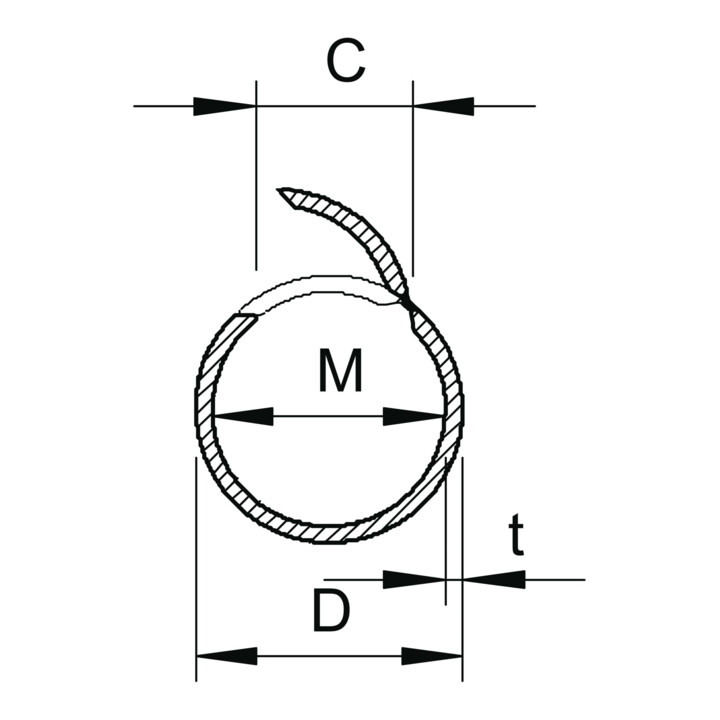 OBO Bettermann Conduit ouvert M25 lgr, 2 m PVC 2953 LGR