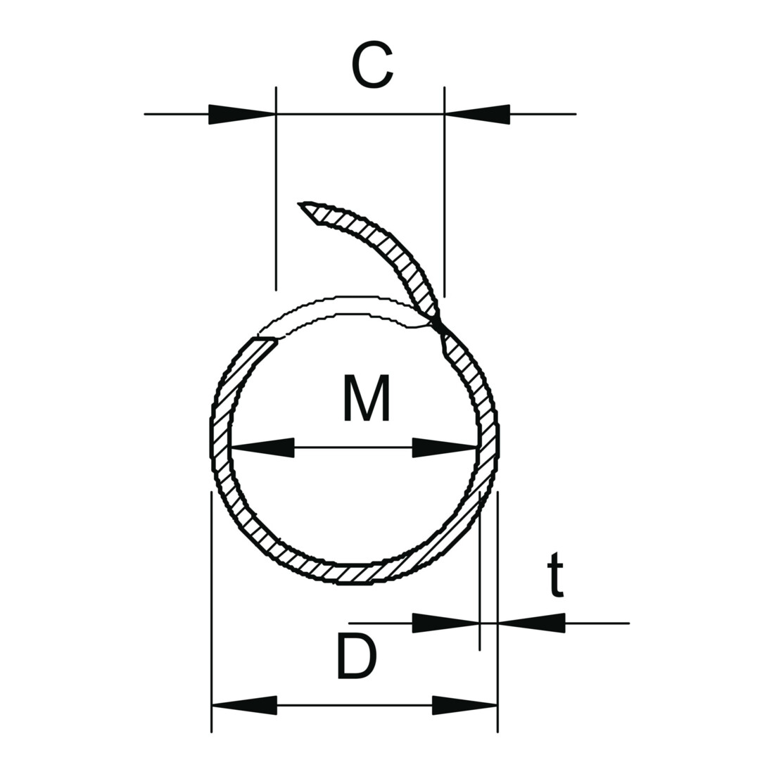 OBO Bettermann Conduit ouvert M25 lgr, 2 m PVC 2953 LGR