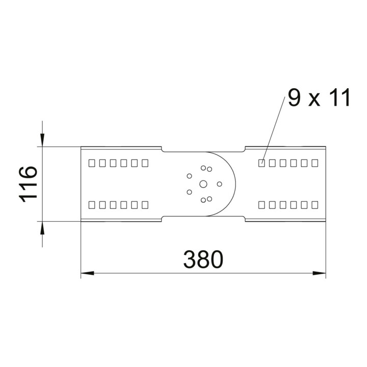 OBO Bettermann Connecteur articulé Vertr 110 × 330 mm WRGV 110 FS