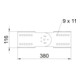 OBO Bettermann Connecteur articulé Vertr 110 × 330 mm WRGV 110 FT
