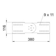 OBO Bettermann Connecteur articulé Vertr 110 × 330 mm WRGV 110 FT-4