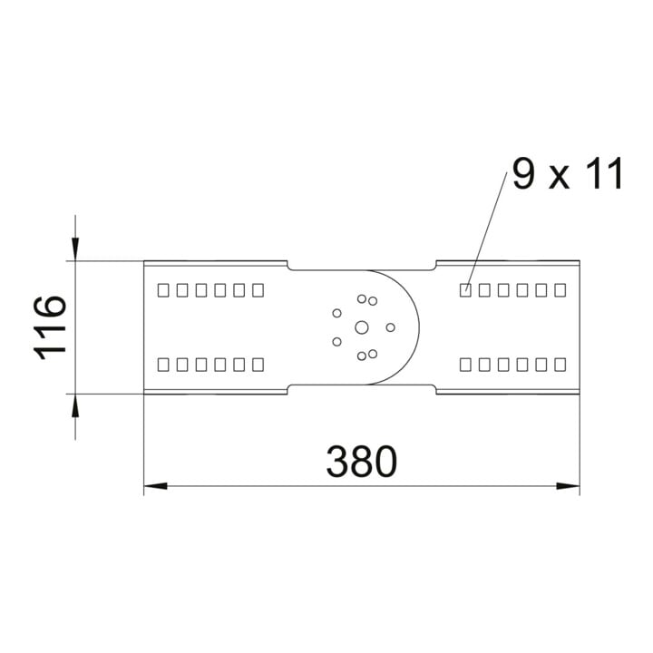 OBO Bettermann Connecteur articulé Vertr 110 × 330 mm WRGV 110 FT