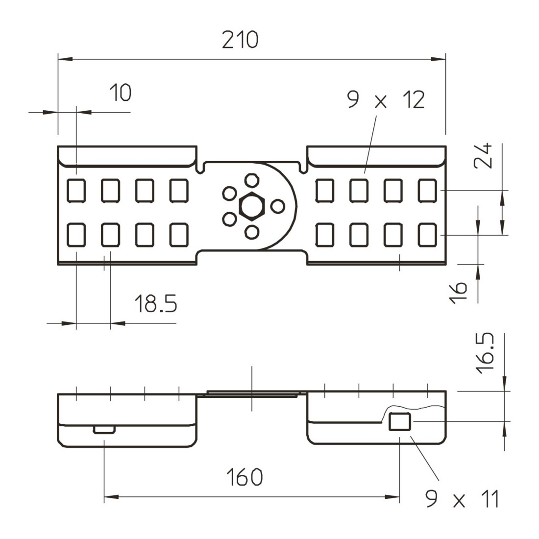 OBO Bettermann Connecteur articulé Vertr pour échelle à câble LGVG 60 FS