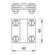 OBO Bettermann Connecteur croisé 8-10xplat 252 8-10XFL30 FT-4