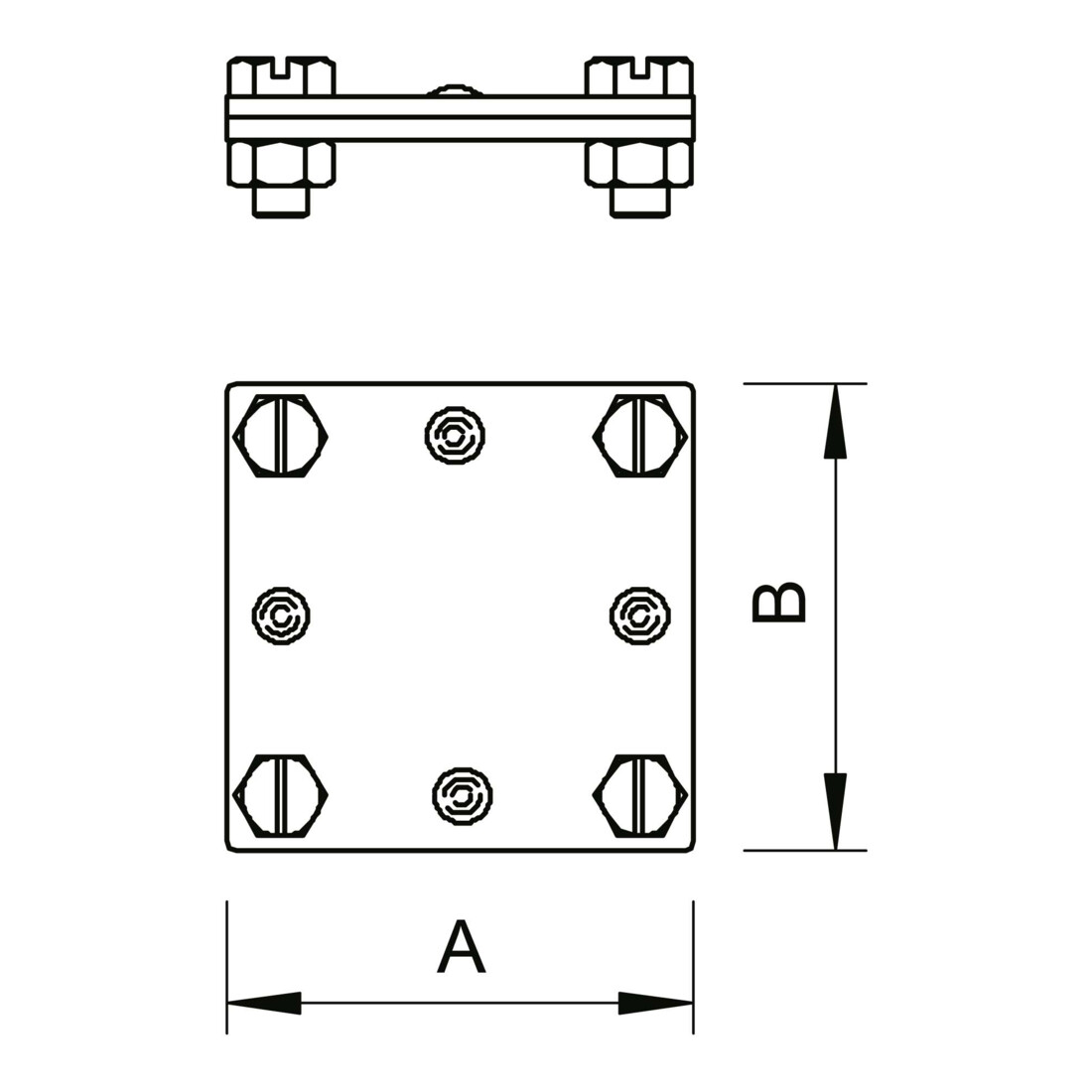 OBO Bettermann Connecteur croisé sans plaque intermédiaire 255 A-FL30 FT