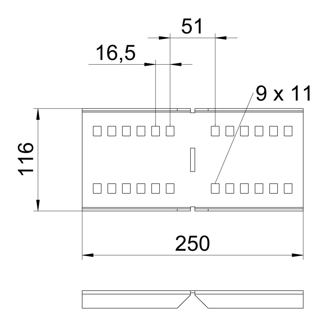 OBO Bettermann Connecteur d’angle 110 × 250 mm WRWVK 110 FS