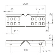 OBO Bettermann Connecteur d’angle pour échelle à câbles LWVG 60 FS-4