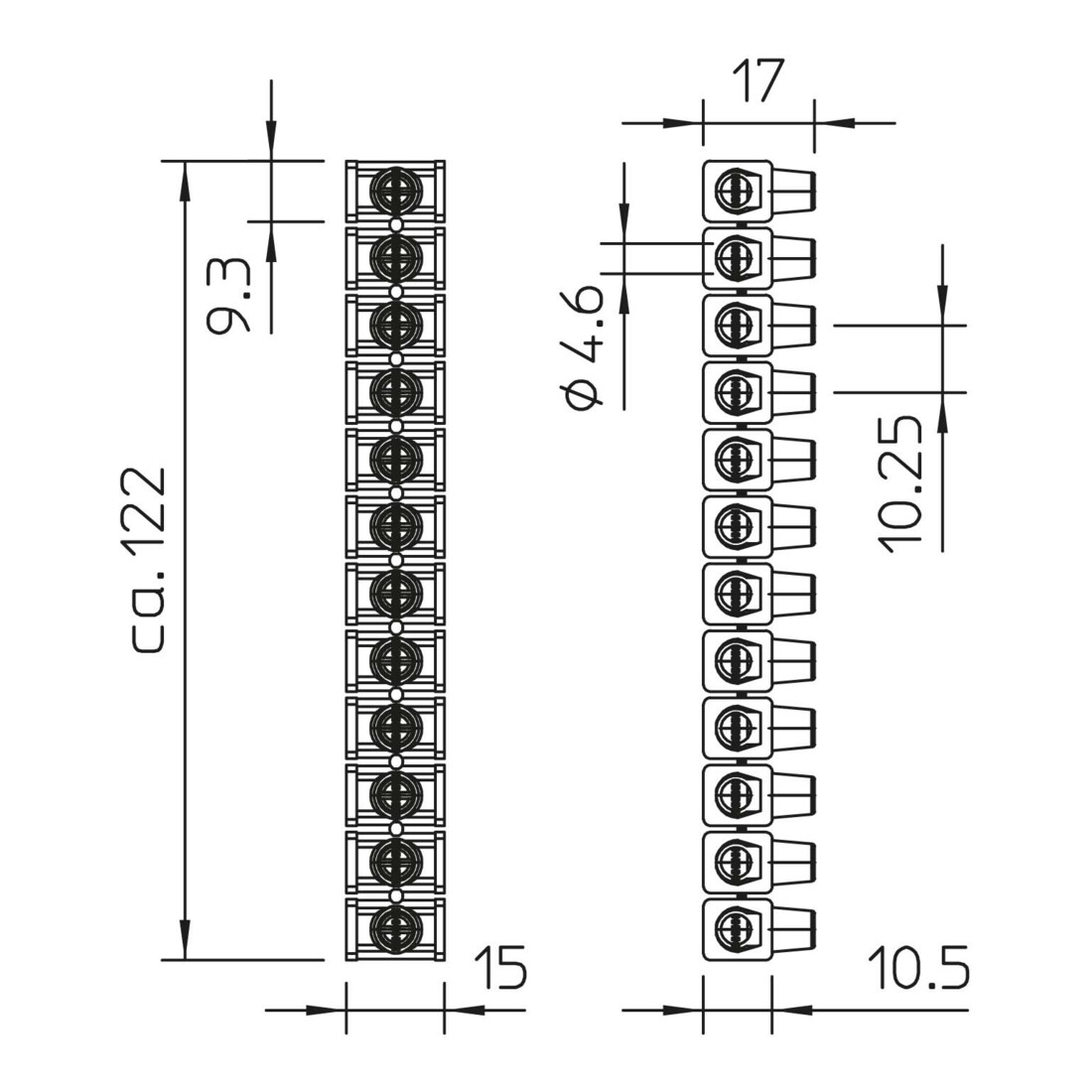OBO Bettermann Connecteur de dérivation assorti couleurs 70 VDE