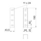 OBO Bettermann Connecteur de montants U 200 × 44 mm VUS 5 FT
