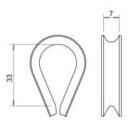 OBO Bettermann Cosse de câble galvanisée vz 946 6 G-5