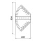 OBO Bettermann Coude réglable en angle 60 × 400 galvanisé à bande RB W 640 FS