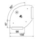 OBO Bettermann Couvercle coude 90 degrés B100 mm galvanisé à bande RBD 90 100 FS