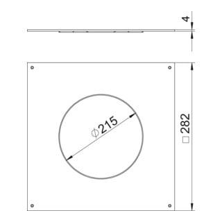OBO Bettermann Couvercle de montage DUG 250-3 R4