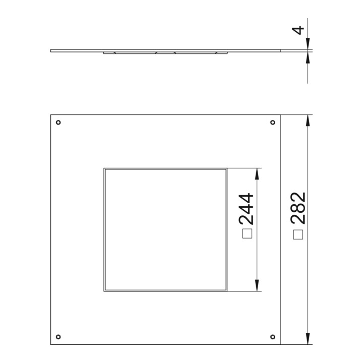 OBO Bettermann Couvercle de montage Vertr 250-2/3 pour GES9 DUG 250-3 9