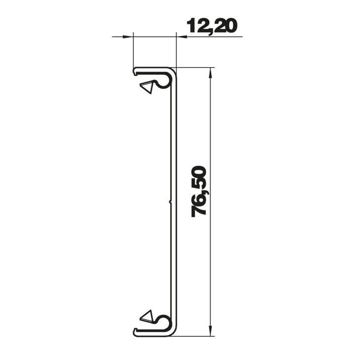 OBO Bettermann Couvercle supérieur 80×2000 mm GA-OTEL