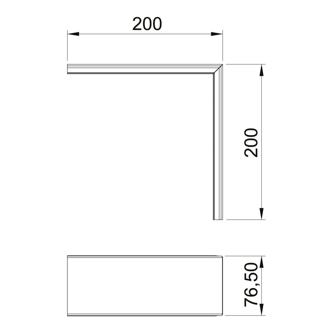OBO Bettermann Couvercle supérieur angle extérieur lisse GK-OTGARW