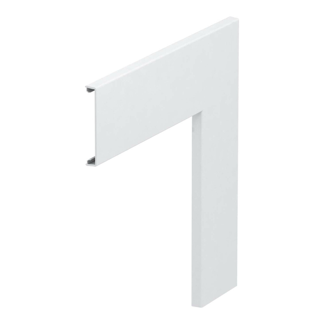 OBO Bettermann Couvercle supérieur angle plat lisse, PVC, rw GK-OTGFRW