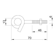 OBO Bettermann Crochet de plafond M6x70 948 TG6-4
