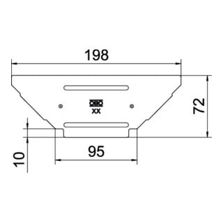 OBO Bettermann Deckel Anbau-Abzweigst. B100mm bandverzinkt RAAD 100 FS