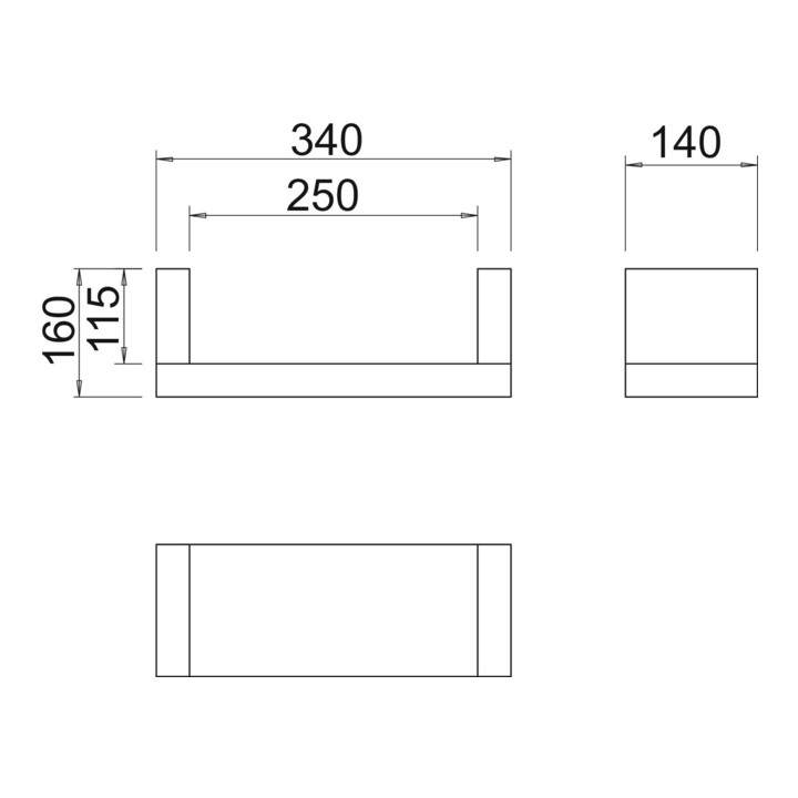 OBO Bettermann Dispositif de fixation de câble 340×160×140 mm ZSE90-25-11