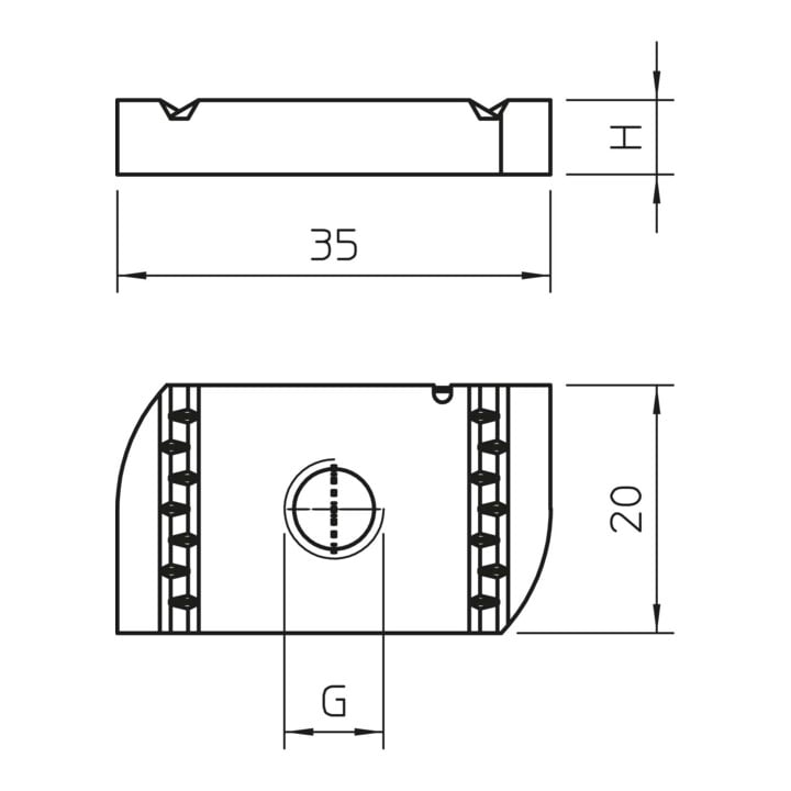 OBO Bettermann Écrou coulissant M12, pour profilé MS41SN M12 ZL