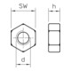 OBO Bettermann Écrou hexagonal galvanisé HN M10 G