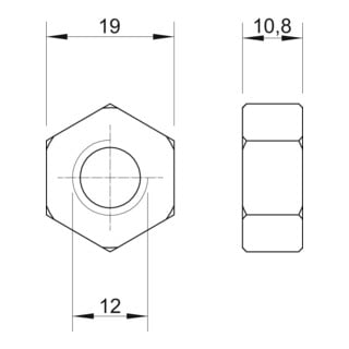 OBO Bettermann Écrou hexagonal HN M12 G