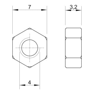 OBO Bettermann Écrou hexagonal M4 zingué électrolytique G classe de résistance 8.8
