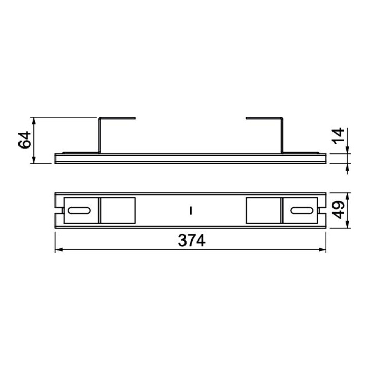 OBO Bettermann Élément de support 250 IBST 25048 Canal 48 mm