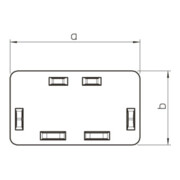 OBO Bettermann Embout de finition 60×110 mm WDKH-E60110RW-3