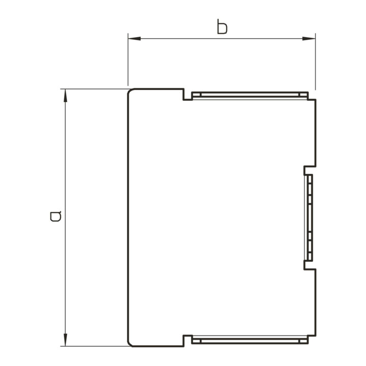 OBO Bettermann Embout de finition 60×60 mm, acier, FS LKM E60060FS