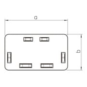 OBO Bettermann Embout de finition 60×60 mm WDK HE60060RW-3