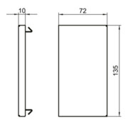 OBO Bettermann Embout de raccord 70×130 mm, acier, rouge GS-E70130RW-4