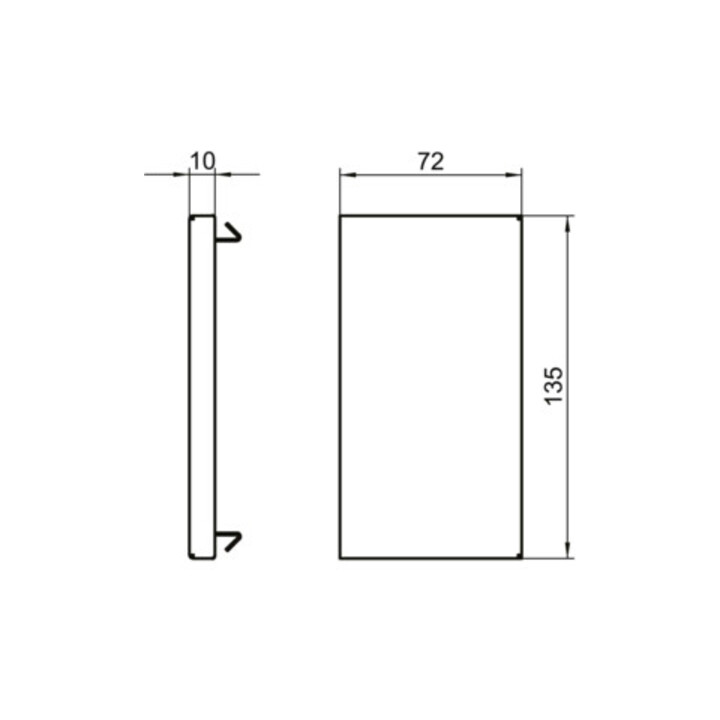 OBO Bettermann Embout de raccord 70×130 mm, acier, rouge GS-E70130RW