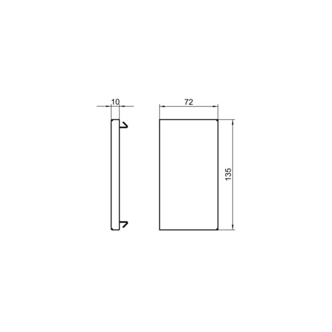 OBO Bettermann Embout de raccord 70×130 mm, acier, rouge GS-E70130RW