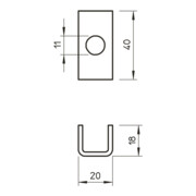 OBO Bettermann Entretoise de distribution 40 mm DS 4 FS-4